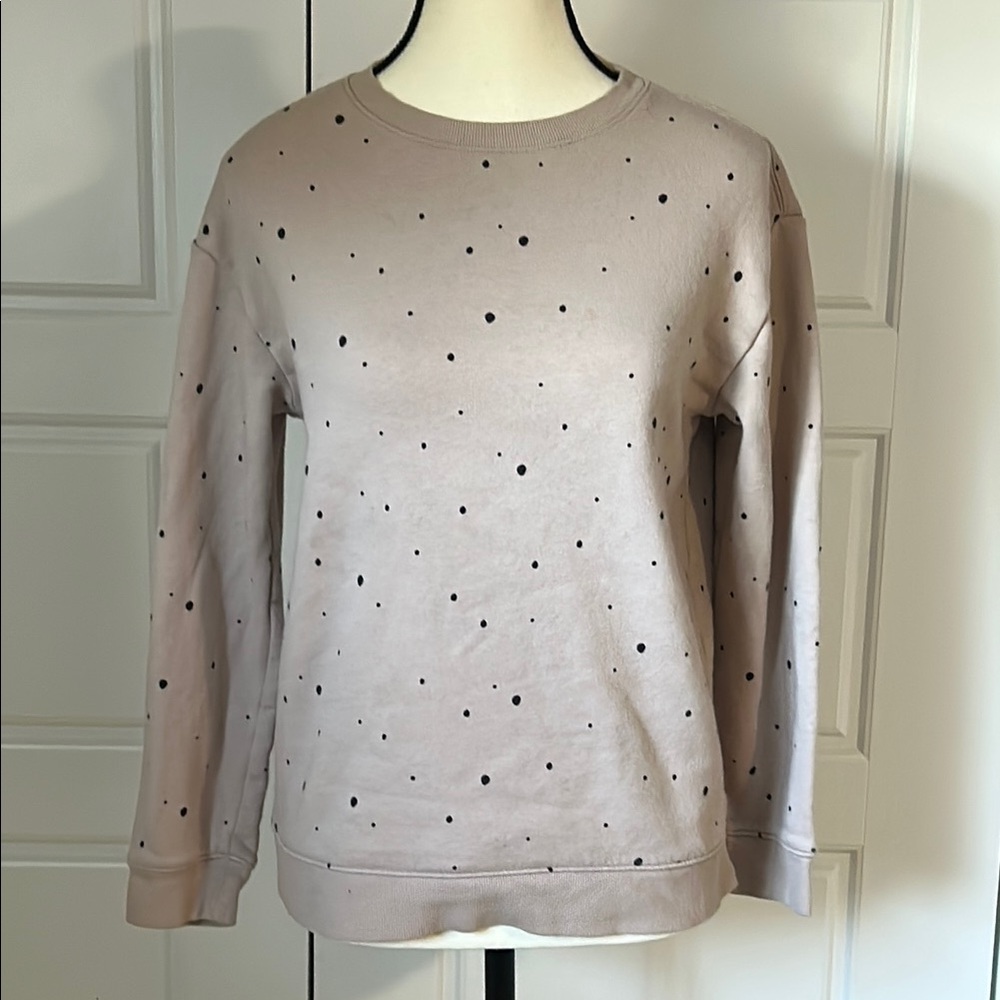 Cat & Jack Black and Tan Polka Dot Sweatshirt